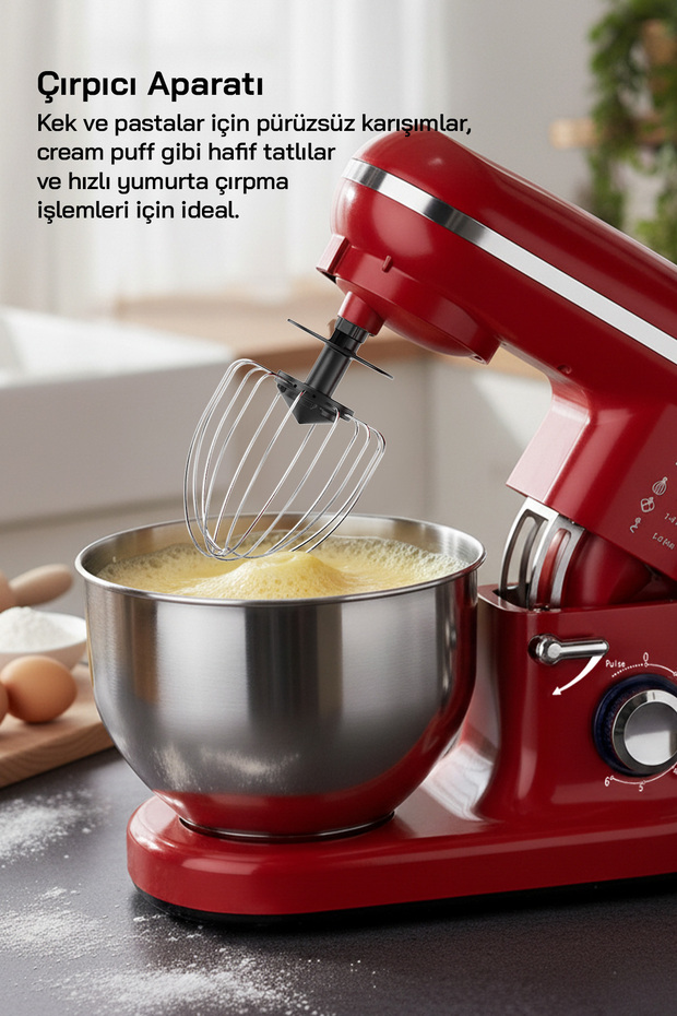 SMX-2770 Standlı Mikser-Kırmızı - 7