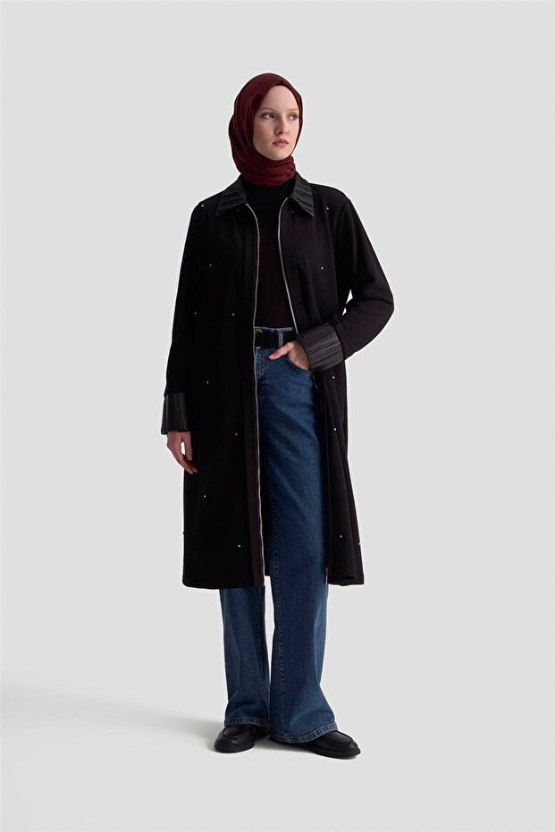 Taşlı Örme Kap 25KD4030 Siyah - 2