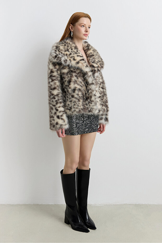 Siyah Pullu Mini Şort Etek - 2