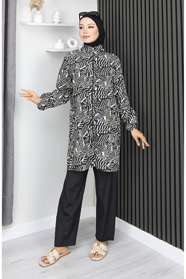 Zestaw 3-częściowy kostium kąpielowy z wzorem rozgwiazdy 1903-06 Turkusowy - 2