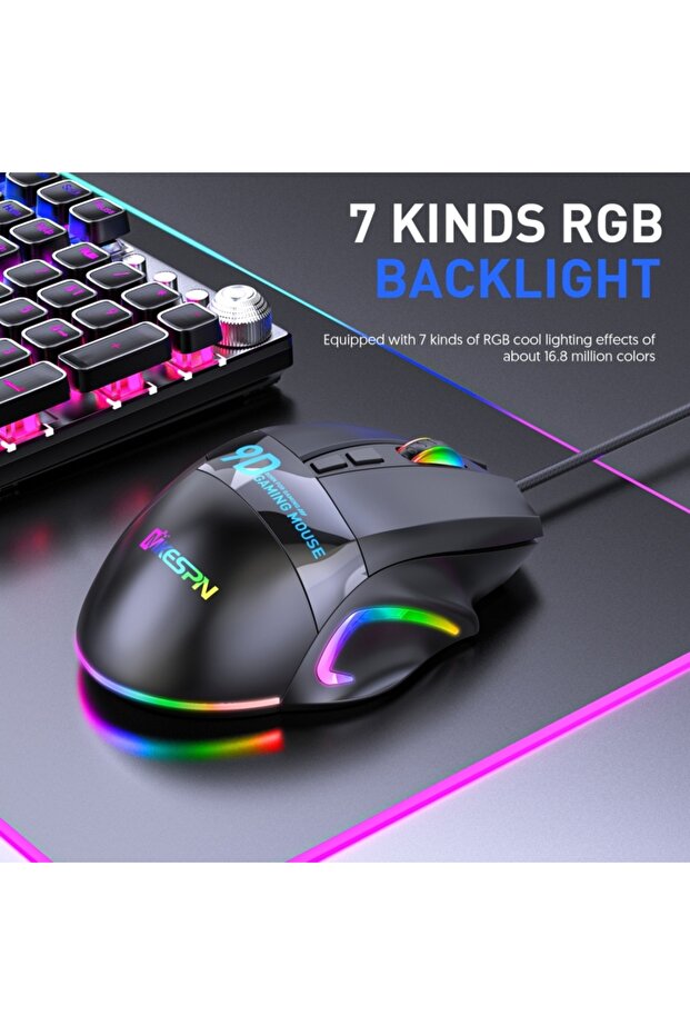 MKESPN G6 9 TUŞ MAKRO PROGRAMLI GAME MOUSE - 1