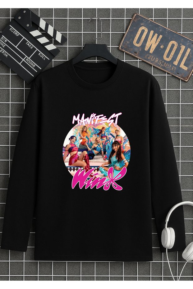 Manifest Grup Li̇dya, Mi̇na, Zoktay, Esi̇n, Hi̇lal, Sueda Solo Black Long Sleeve T-Shirt Model-1