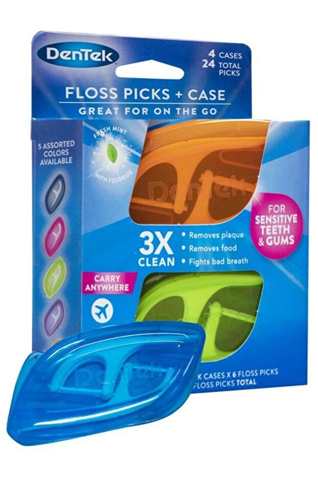Comfort Clean Floss Picks + Case for On-the-Go