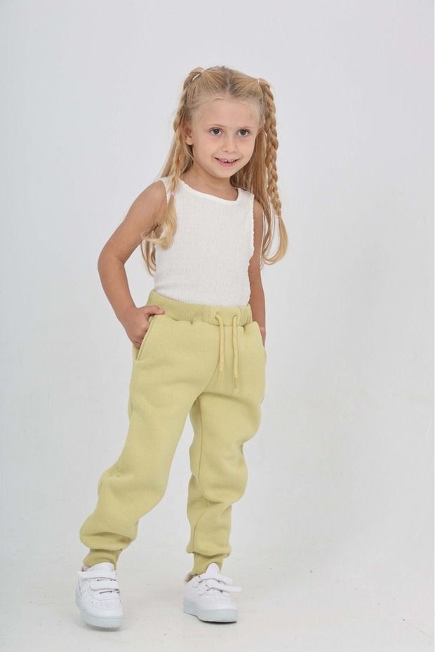 Girl's Kabaran Yıldız Printed Tracksuit Bottom