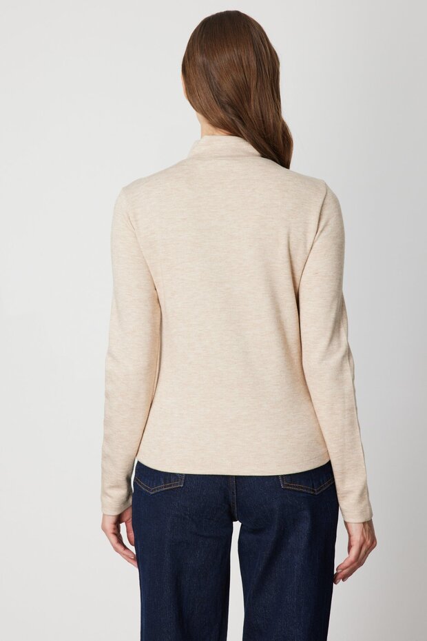 Drapeli Süs Düğmeli Bluz - 5