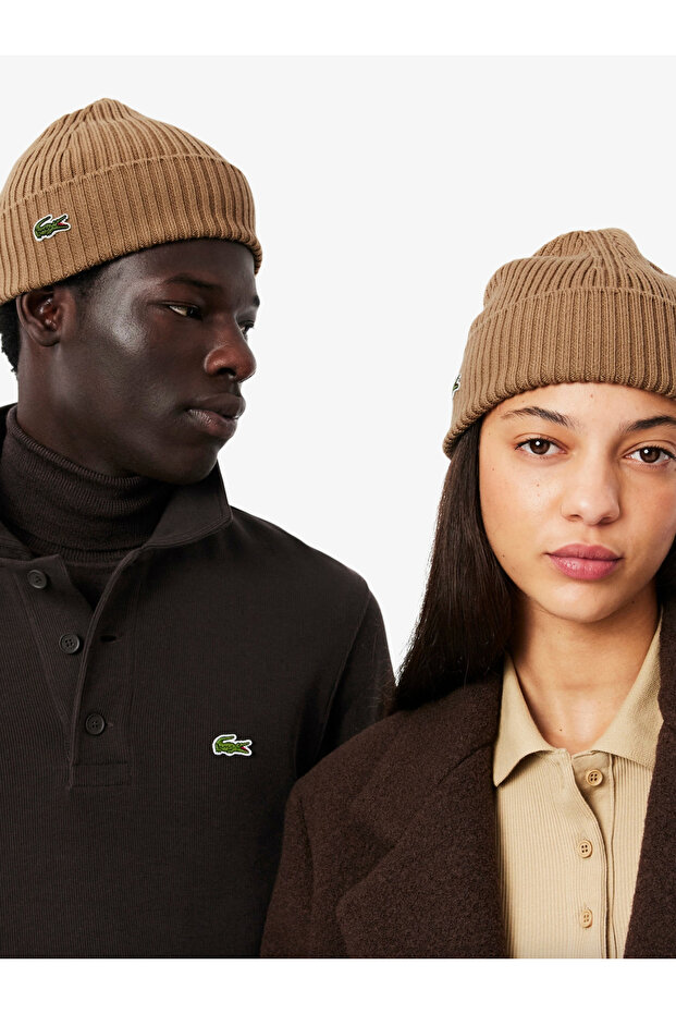 Rib Knit Brushed Wool Beanie - 2