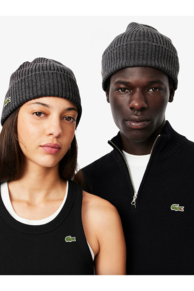 Rib Knit Brushed Wool Beanie - 4