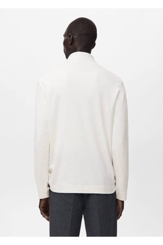 Regular kesim triko polo kazak - 4