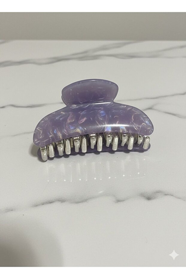 Pearlescent Marbled Marble Pattern Women Hair Clip Shiny and Durable Small Barrette Hairpins 7 cm