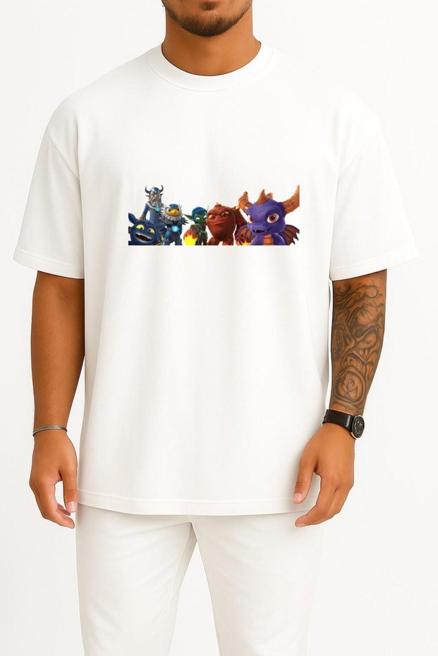Oversized Imaginators Skylanders Superchargers Chest Design Unisex T-Shirt