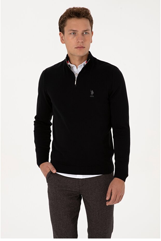 U.S Polo Assn Half Zip Slim Fit Knitwear Sweater
