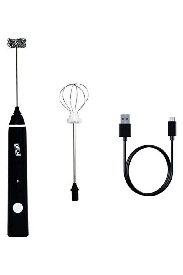 Electric Milk Frother Coffee Frother Rechargeable Drink Mixer Handheld Frother 40 W 8N4CPGLM Bl