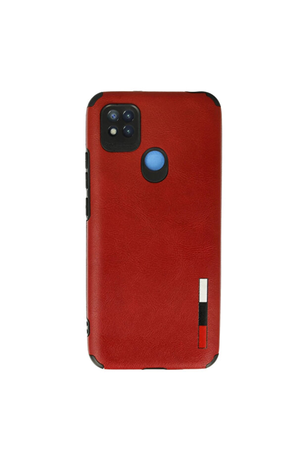 حافظة ريدمي 9C من السيليكون الجلدي - أحمر - 1