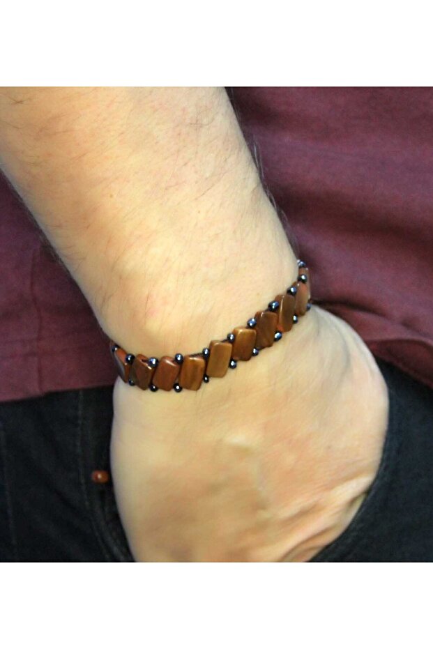 Natural Kuka Tree Men's Elevating Adjustable Bracelet Eub117 - 3