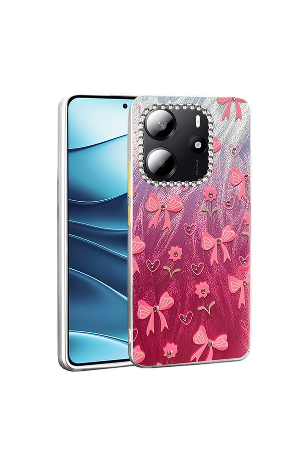 غطاء حماية لهاتف ريدمي نوت 14 4G بنمط مرآة شفرية - نمط 3 - 1