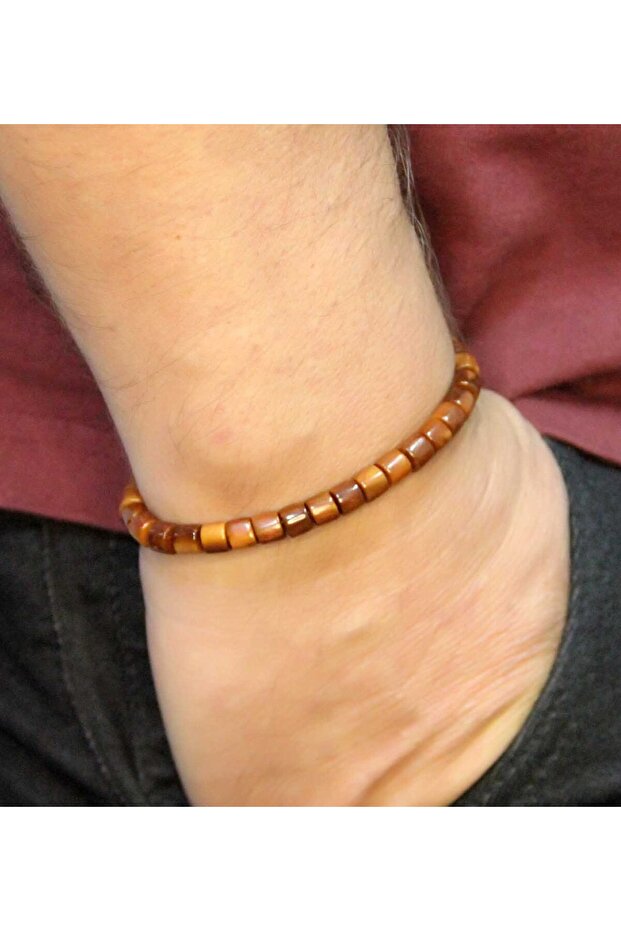 Natural Kuka Tree Men's Elevating Adjustable 33-Bead Rosary Bracelet Eub121