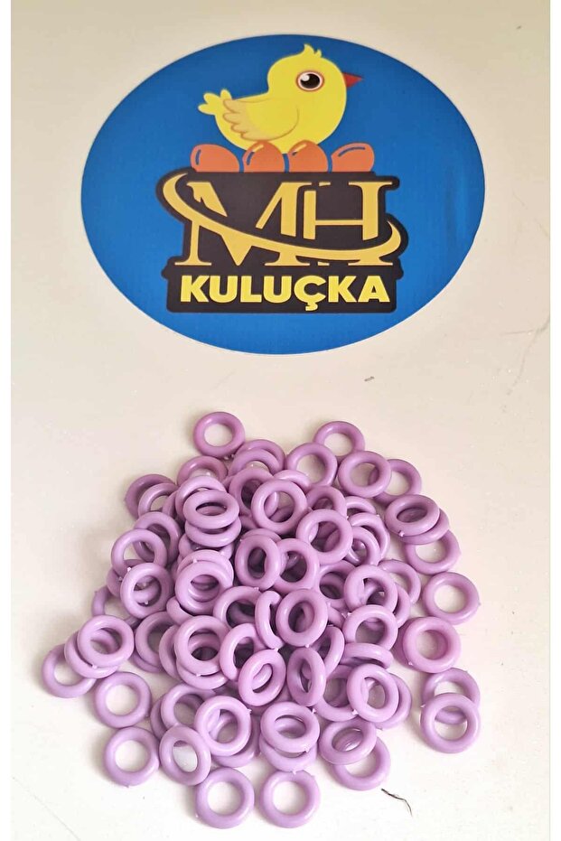 Plastic Pigeon Bead Ring Lilac Color 100 Pieces
