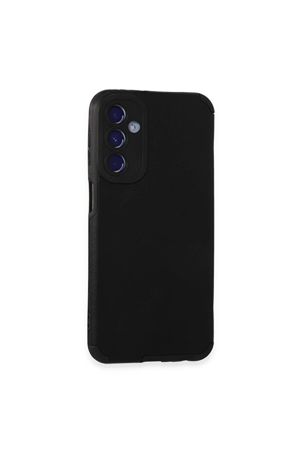 حافظة جلدية من السيليكون لهاتف Galaxy M34 5G - أسود - 1