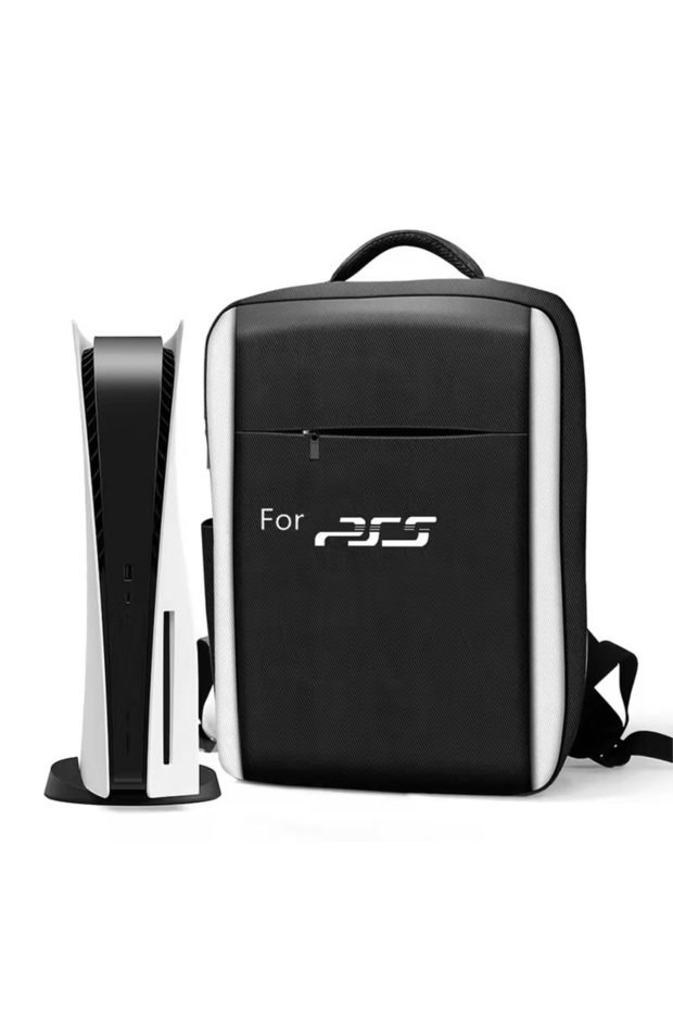 حقيبة ظهر PS5,حقيبةمتعددة الاستخدامات للبلاي ستيشن واللاب توب والمستلزمات الشخصية 3جيوب و2جيب جانبي
