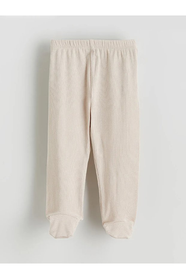Baby Girl Trousers with Elastic Waist, 2-Piece