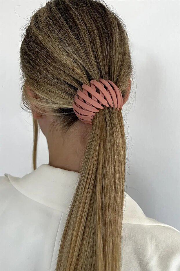 Pink Color Matte Appearance Practical Hair Clip