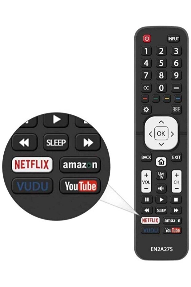 جهاز تحكم عن بعد بديل لتلفزيون شارب الذكي بتقنية LED فائق الدقة 4K LCD HDTV - 1