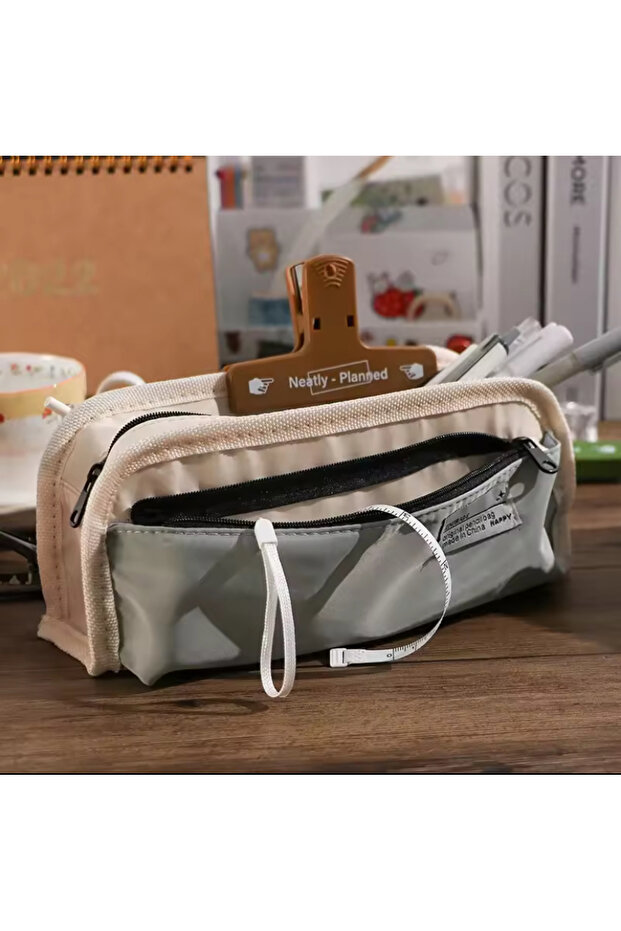 Kawaii Travel Large Capacity Oxford Cloth Multi-Compartment Large Size Pen Holder Pencil Case Gift