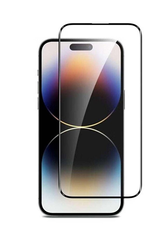 iPhone 15 Pro Screen Protector Tempered Glass 3D Curved Edge 9H Full Glue (5D Glass Black)