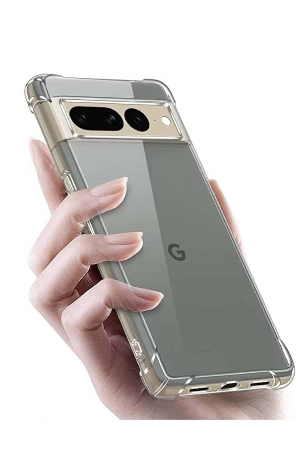 Shockproof Silicone Protective Bumper Cover Case for Google Pixel 8 Pro, Clear