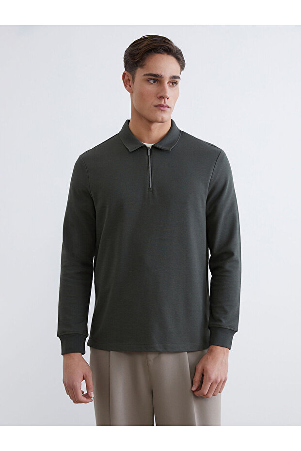 Özmarka New Season Polo Neck Men's Sweatshirt