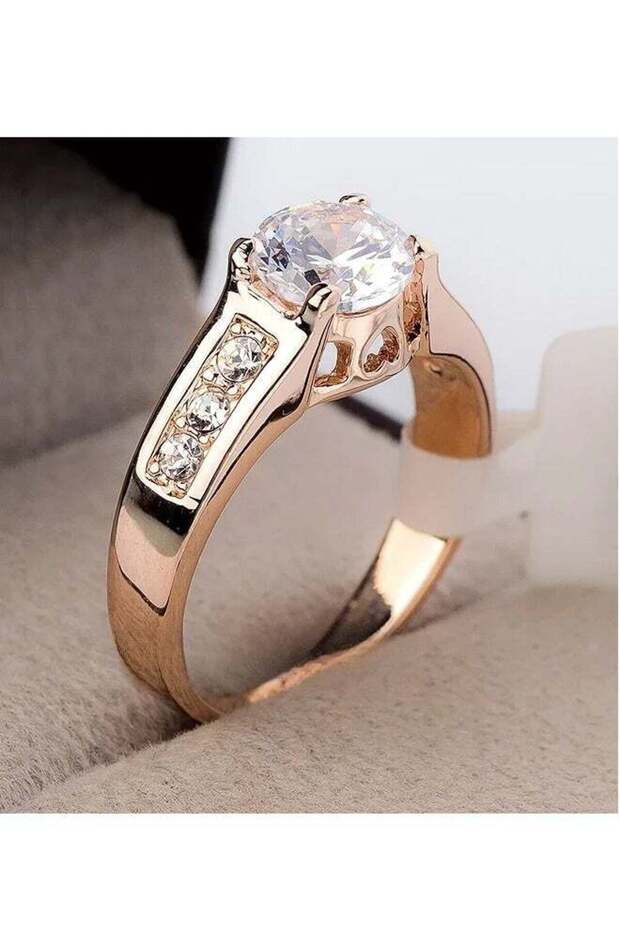 خاتم أنيق مرصع بالكريستال - 1