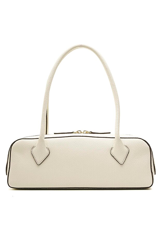 RECTA KREM HAKİKİ DERİ Kadın ÇANTA - 1