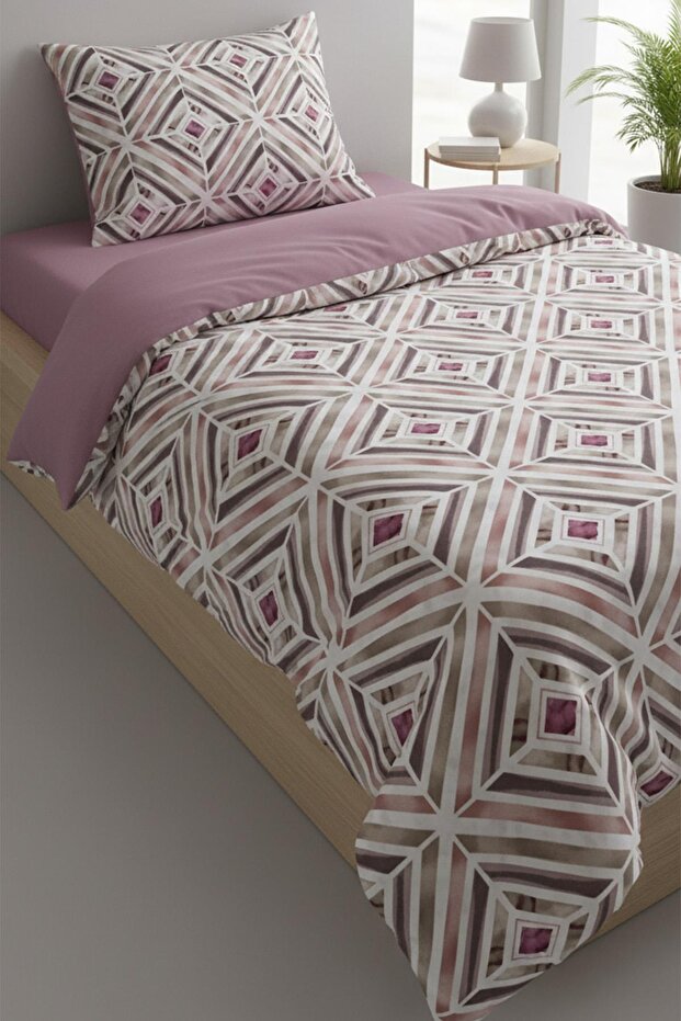 Geometric Touch Single 100% Cotton Duvet Cover Set