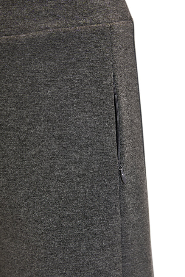 Beli Bağcıklı Regular Örme Pantolon - 6