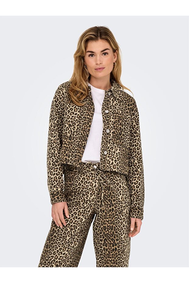 ONLNAOMI AOP JACKET OTW Women's Brown Blazer - 15347129 - 3