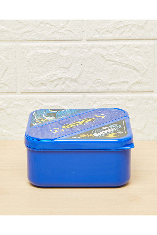 Boys Blue Batman Lunch Box With Cutlery