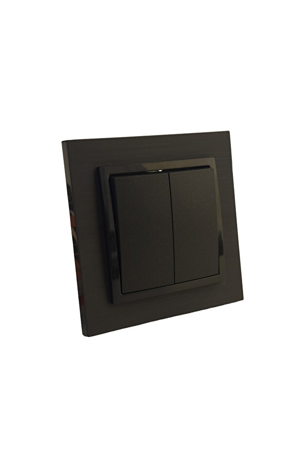 DOUBLE SWITCH 10A TITANIUM BLACK - 3