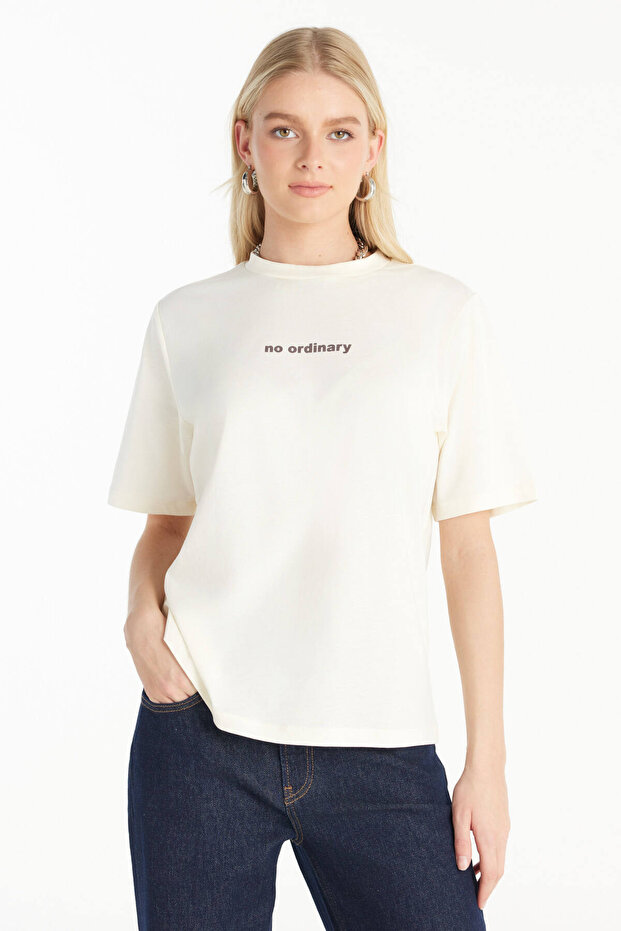 EKRU NO ORDİNARY TSHİRT - 1