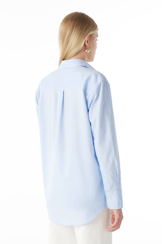 MAVİ OXFORD GÖMLEK - 3