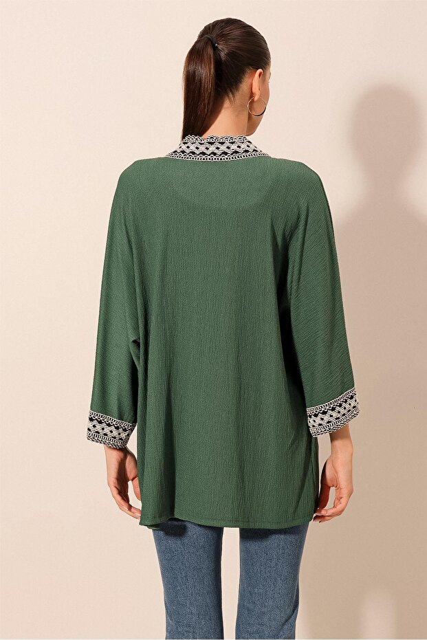 BDART Etnik İşlemeli Midi Kimono - 6