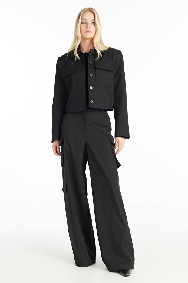 SİYAH KUTU FORM OVERSİZE CEKET - 3