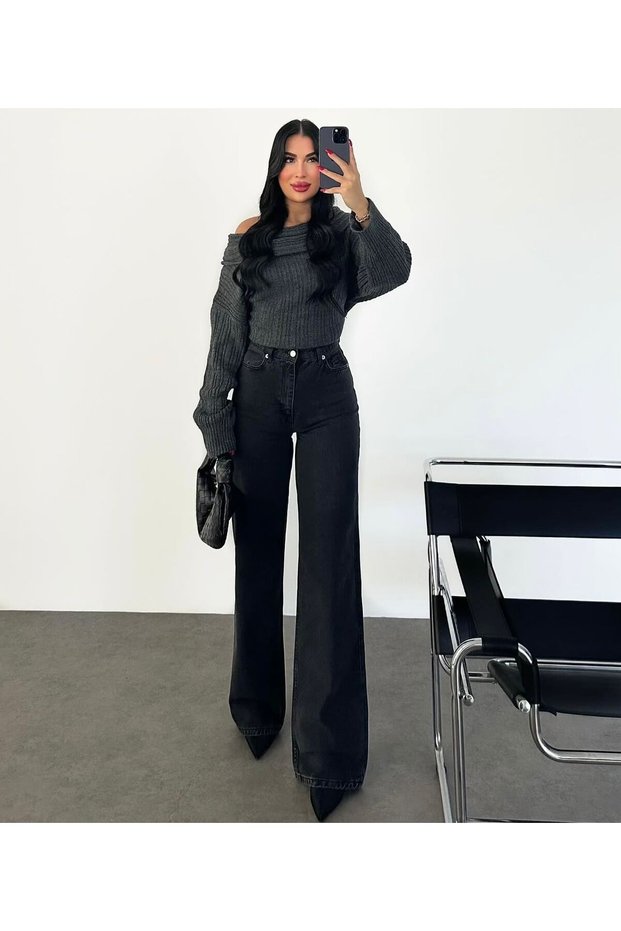 TEH NEW SEASON//HIGH WAIST//FLEXIBLE//SLOP//WOMAN//PALAZZO JEANS