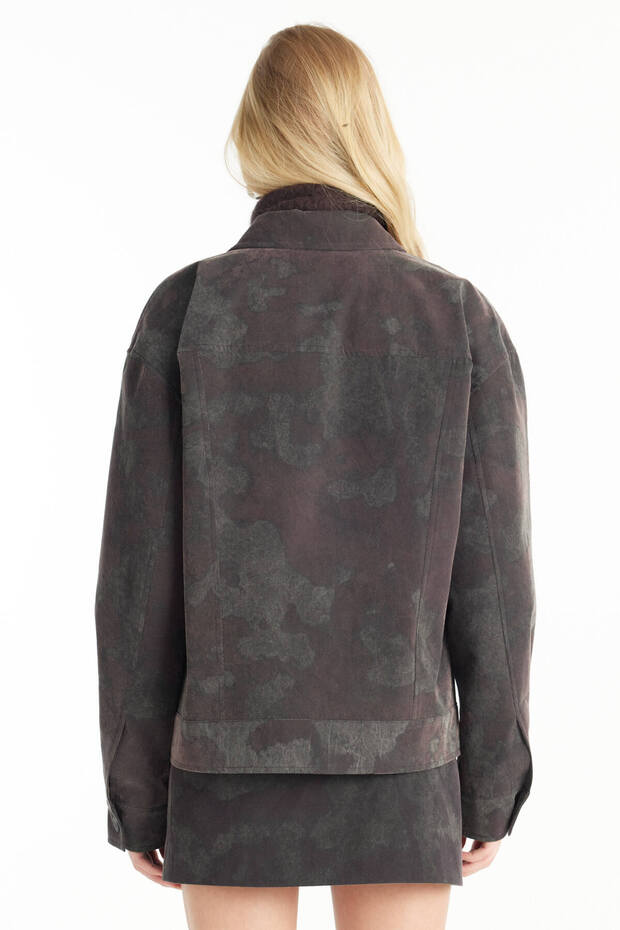 BORDO JAKARLI OVERSİZE CEKET - 5