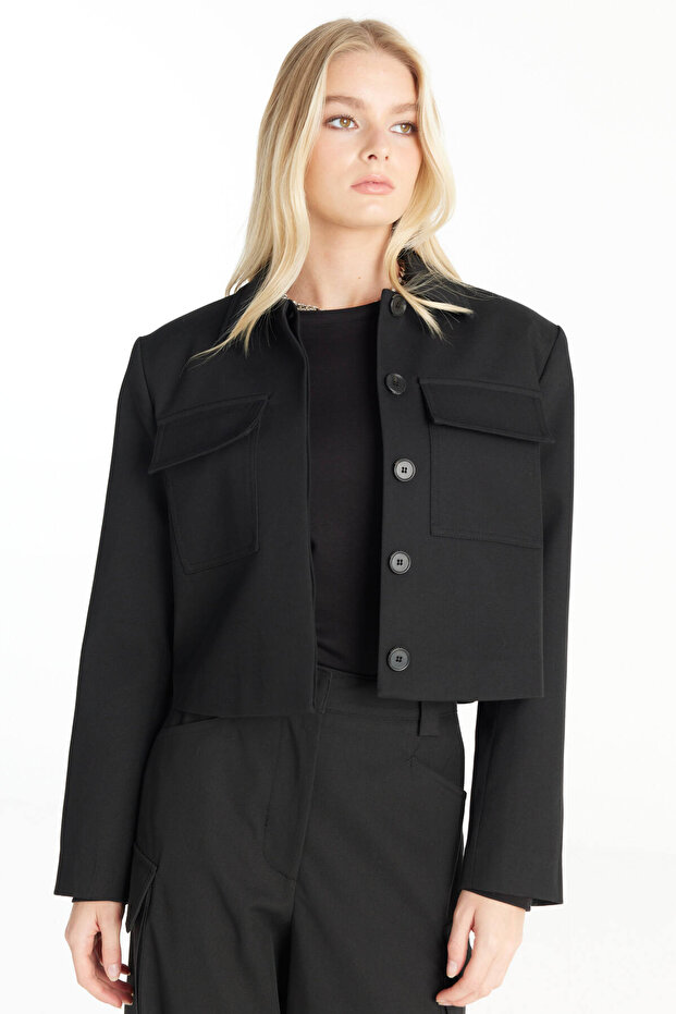 SİYAH KUTU FORM OVERSİZE CEKET - 2