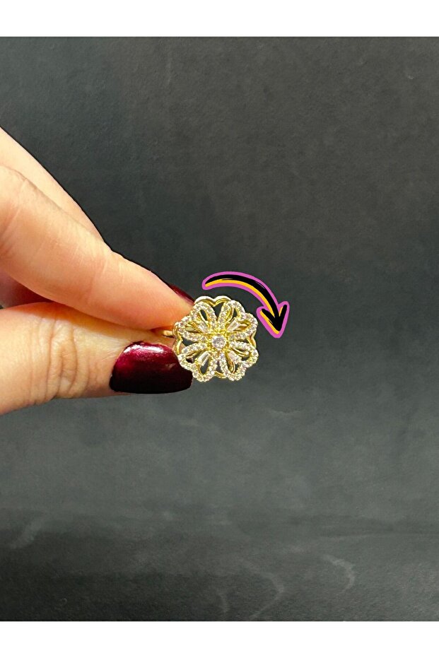 Heart Shaped Gold Color Steel Stress Ring