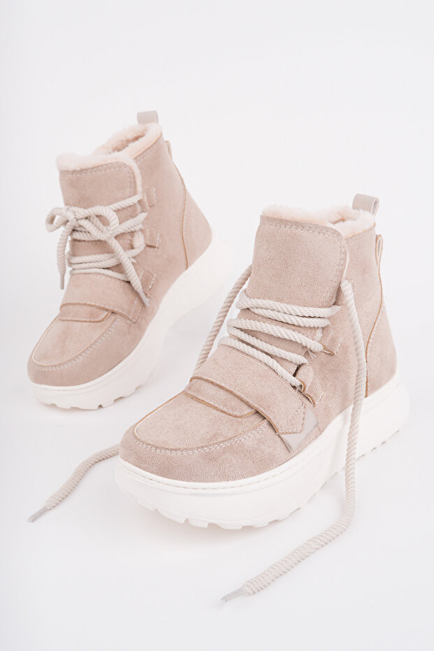 Kcl-D02 Bonded Fur Thick Sole Boots