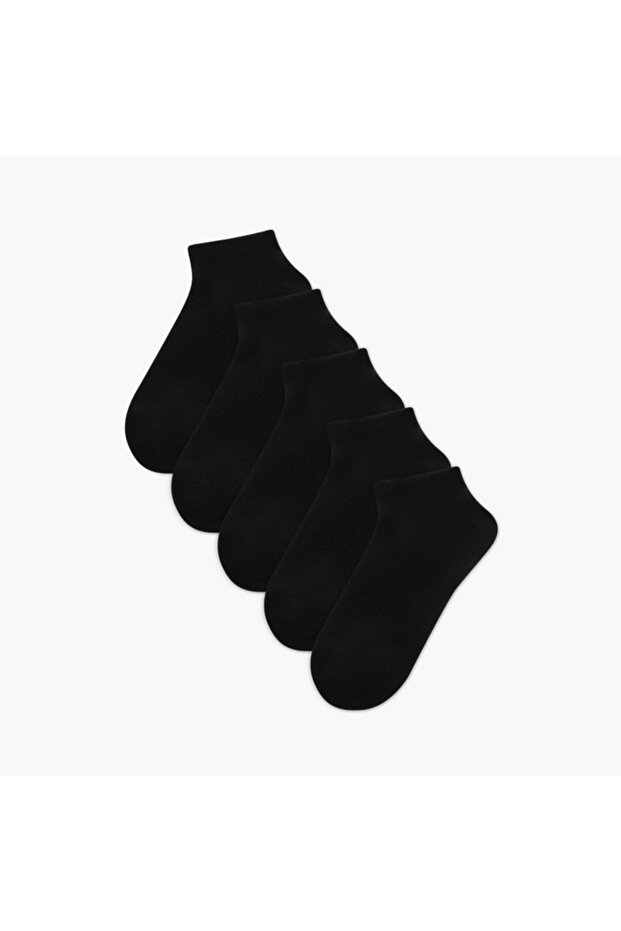 Textured Ankle Length Socks - Set of 5