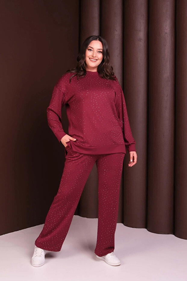 طقم أمامي مرصع بالأحجار مطبوع طقم علوي وسفلي - 5