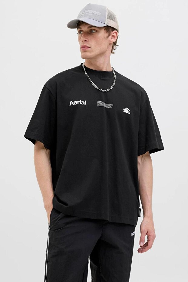 12279155 Jcoınfınıty Placement Tee Ss Crew Neck Men's T-Shirt