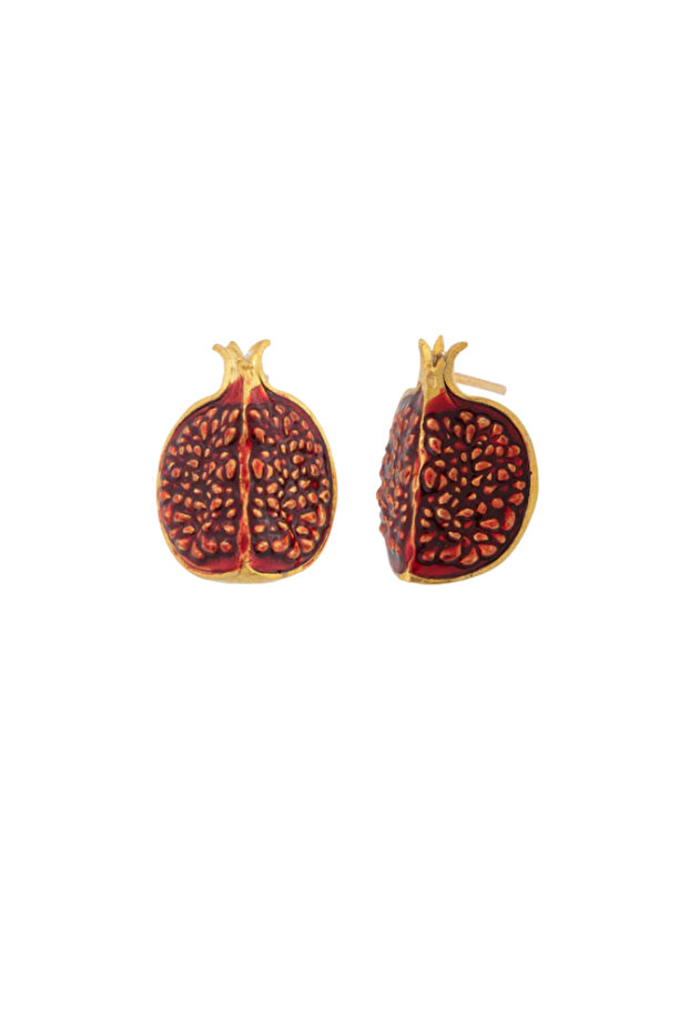 Pomegranate Slice Küpe
